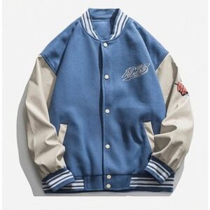 Aelfric Eden 1965 Blue and Cream Varsity Jacket